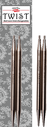 Съемные металлические спицы без лески ChiaoGoo TWIST Lace Tips, длина спицы 10 см
