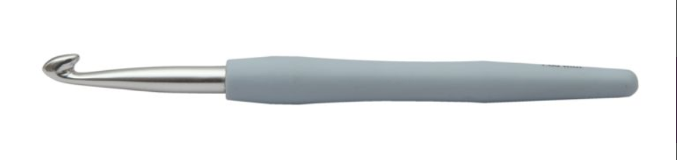 Алюминиевый крючок KnitPro Waves с мягкой ручкой. 7 мм. Арт.30915