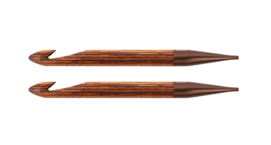 Деревянный крючок для тунисского вязания KnitPro Ginger, без лески. 12 мм. Арт.31273