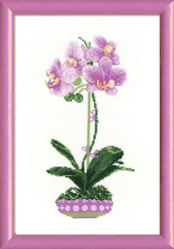 Набор для вышивания крестом «Сиреневая орхидея» (1163) 21х30см