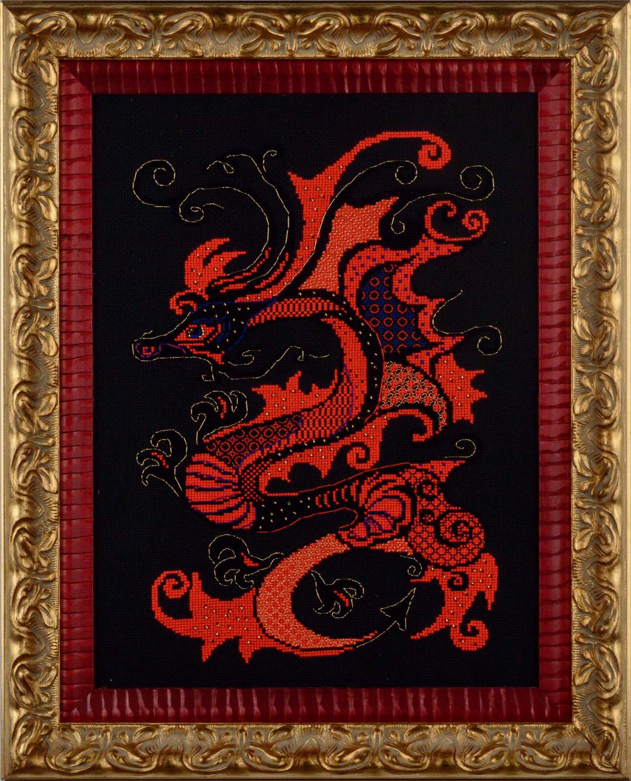Набор для вышивания крестом «Красный дракон» (1229)