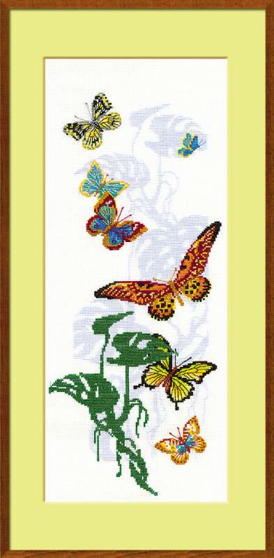 Набор для вышивания крестом «Экзотические бабочки» (903) 22х50см