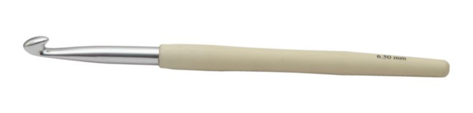 Алюминиевый крючок KnitPro Waves с мягкой ручкой. 6,5 мм. Арт.30914