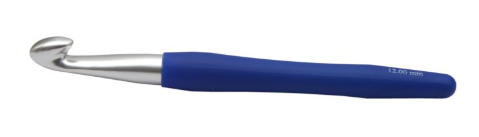 Алюминиевый крючок KnitPro Waves с мягкой ручкой. 12 мм. Арт.30919