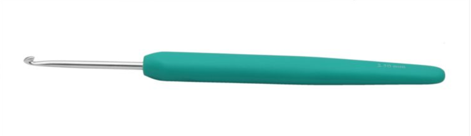 Алюминиевый крючок KnitPro Waves с мягкой ручкой. 2,5 мм. Арт.30903
