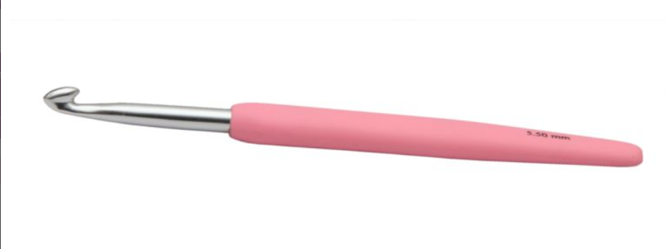 Алюминиевый крючок KnitPro Waves с мягкой ручкой. 5,5 мм. Арт.30912