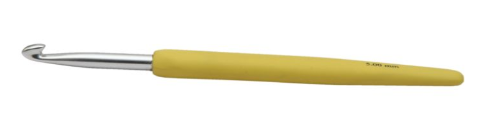 Алюминиевый крючок KnitPro Waves с мягкой ручкой. 5 мм. Арт.30911
