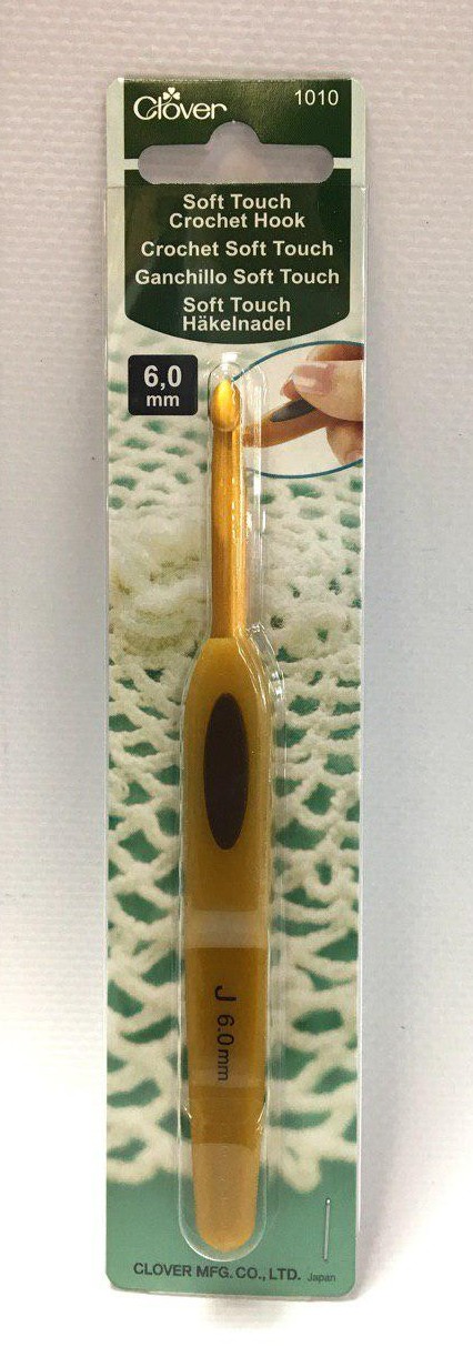 Крючок Clover Soft Touch с пластиковой ручкой, алюминий, 6 мм