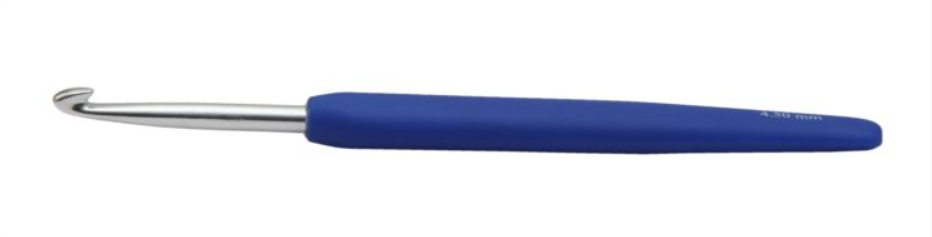 Алюминиевый крючок KnitPro Waves с мягкой ручкой. 4,5 мм. Арт.30910